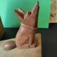 Pair of sculpted oak bookends – The Crow and the Fox
