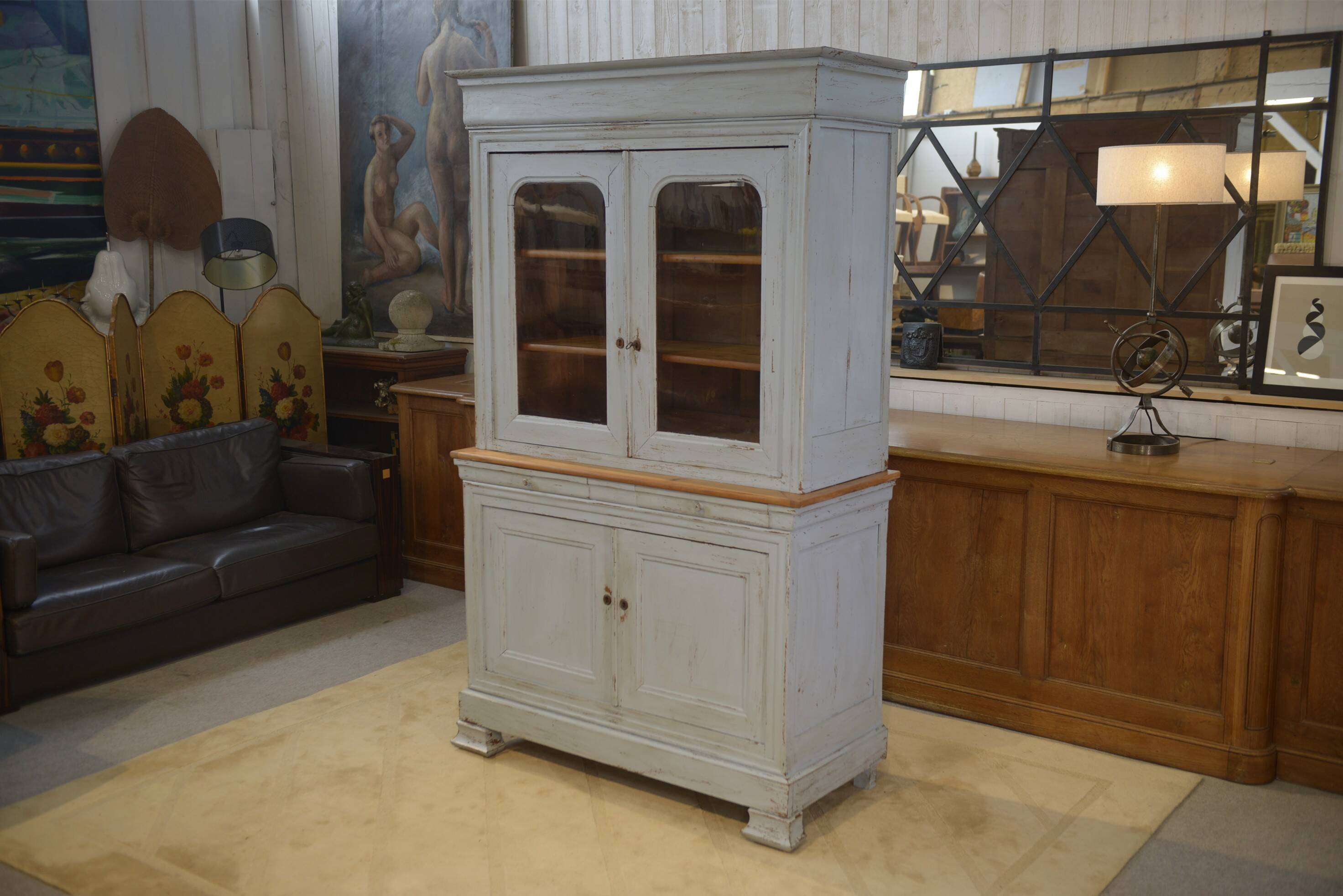 Buffet deux corps XIXème en merisier