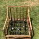 Rattan living room with 2 armchairs, coffee table cushions