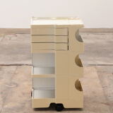 Space Age white Joe Colombo 'Boby' storage trolley, 1970s