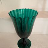 Green chalice vase from the 1970s.
