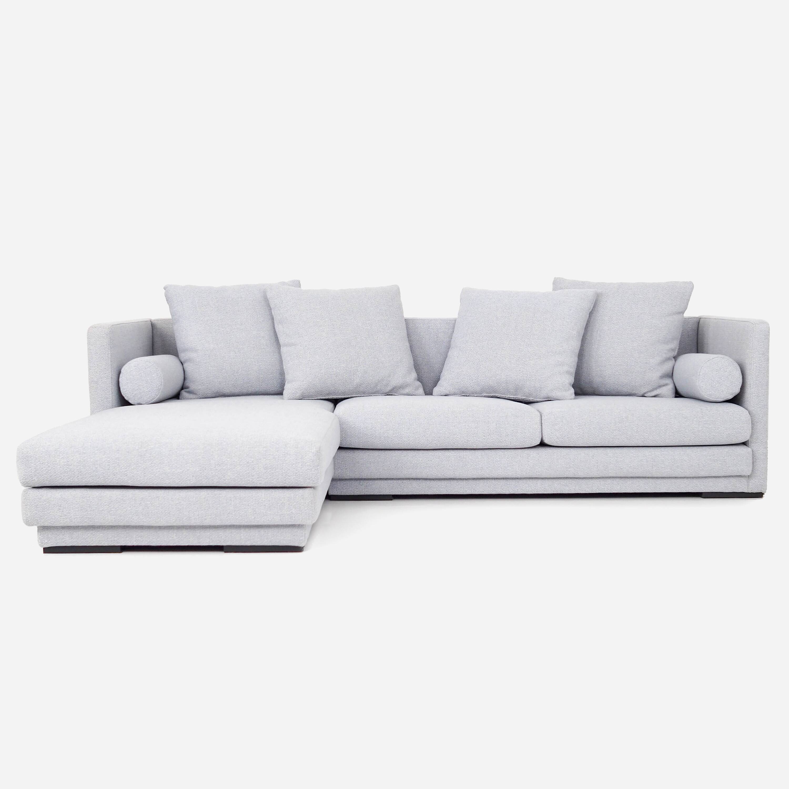 Canapé d'angle MALMO gris souris, design scandinave