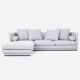 Canapé d'angle MALMO gris souris, design scandinave