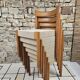 6 chaises Scandinave 1960" sangles tressées