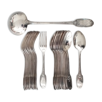 Ensemble de 25 couverts métal argenté Christofle