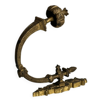 antique wall hook, gilded sculpted metal