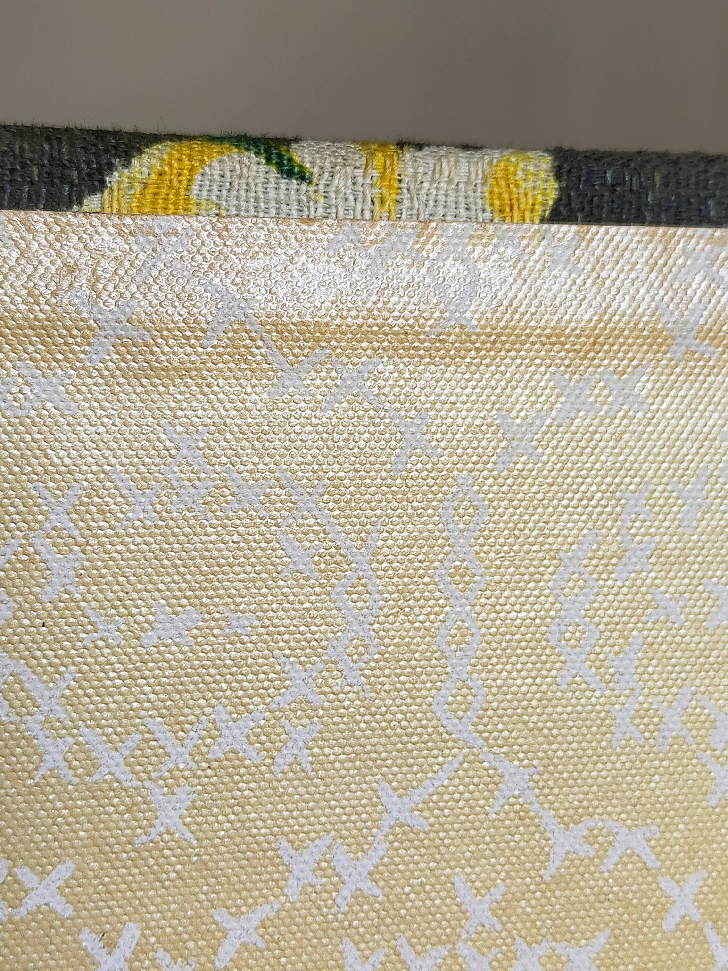 Box padded with old fabric