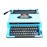 Machine to type Olympia Standard blue pastel vintage revised new ribbon