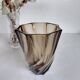 Vase vintage Luminarc Lever verre fumé - 70s