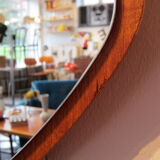 Scandinavian teak mirror 47cm x 45cm
