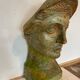 patinated hollow plaster sculpture "Bust of a goddess" XX century