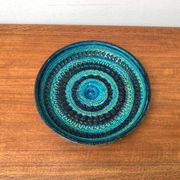Large bowl in Rimini Blu pottery, mid-century by Aldo Londi for Bitossi.