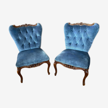 Paire de fauteuils crapaud