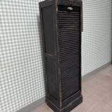 Black patinated curtain filing cabinet