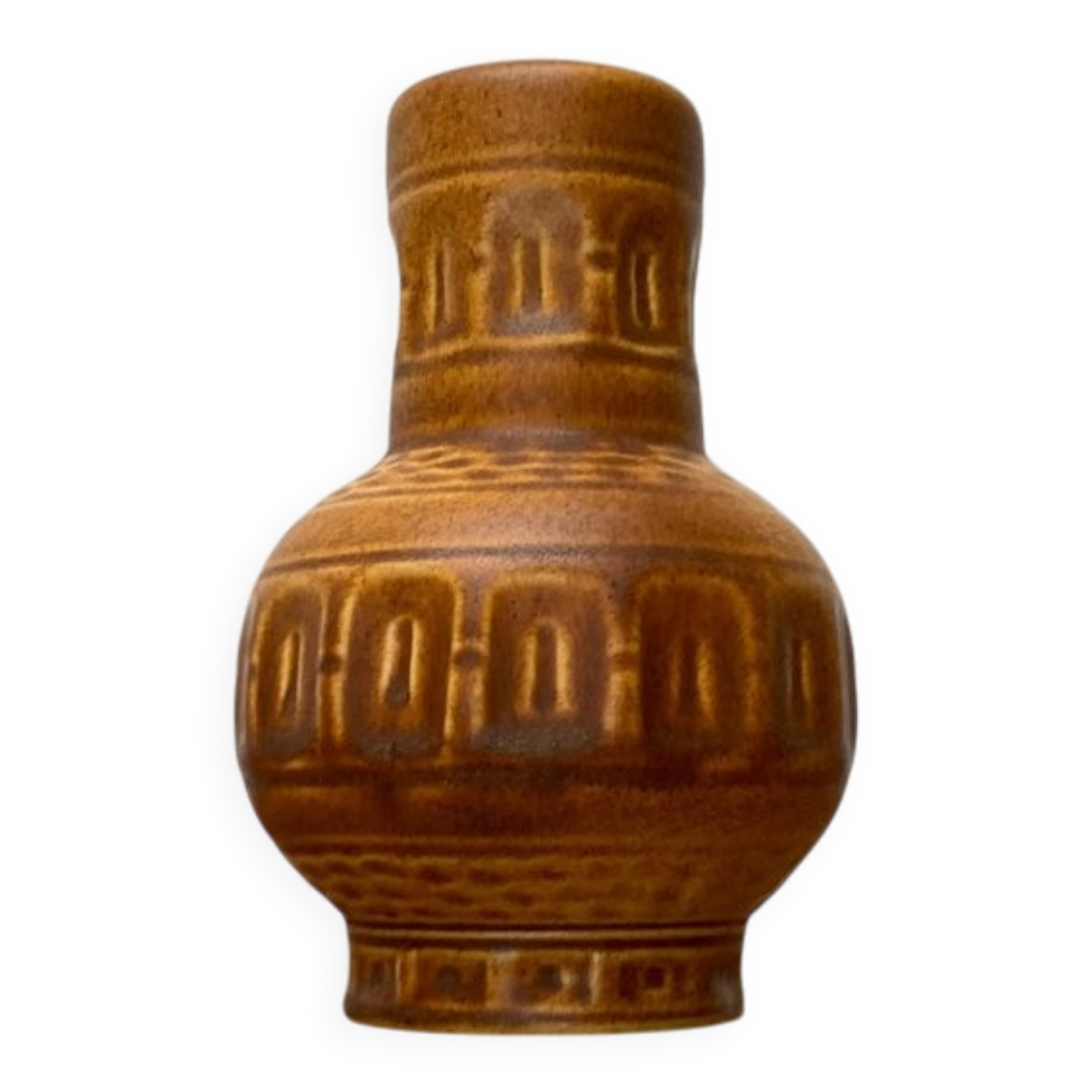West German pottery vase by Scheurich, mid-century, 1960s.