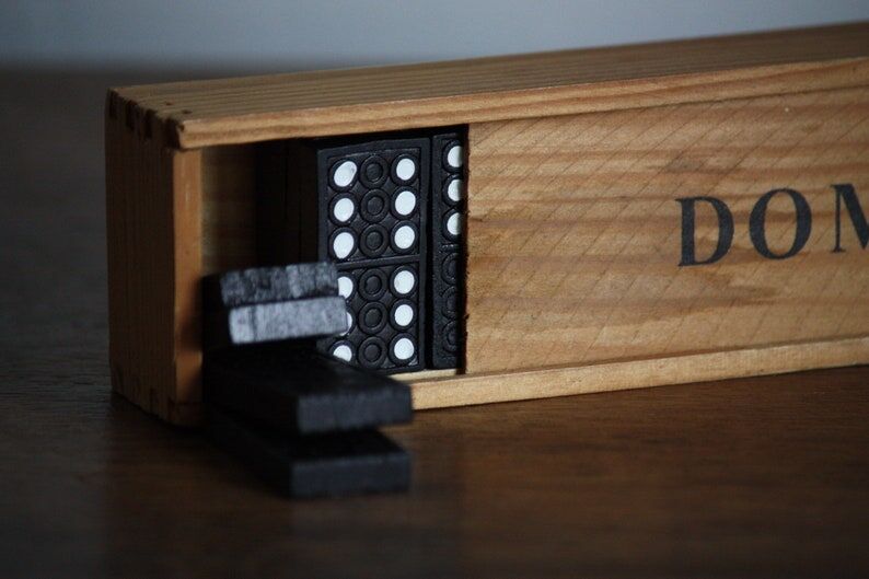 Wooden domino game