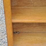 Wall display case from the 50s in solid blond oak