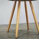 Jan Kalous Rattan and Beech Side Table, Czechoslovakia, 1970s
