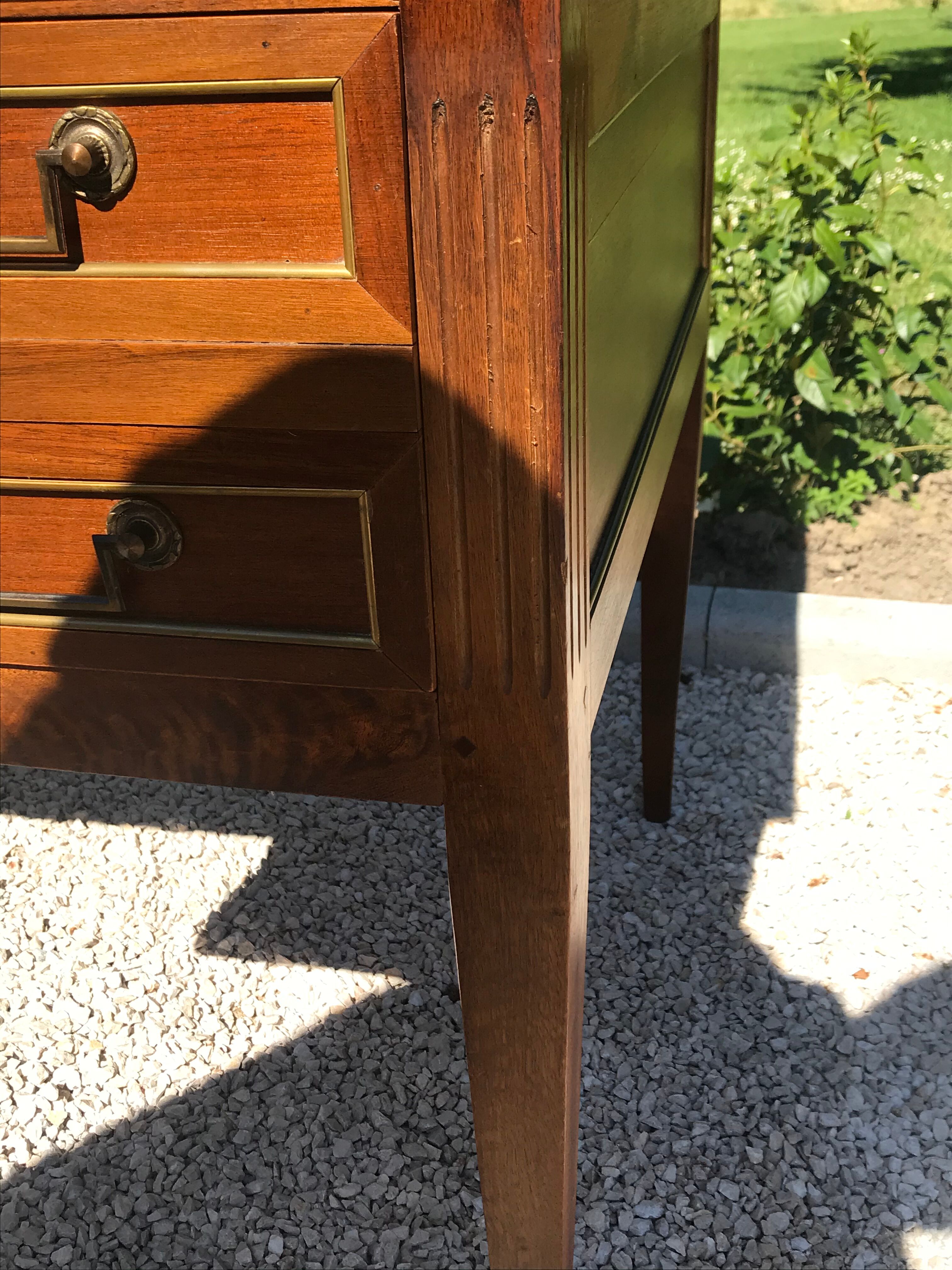 Louis XVI style desk in walnut period 1950