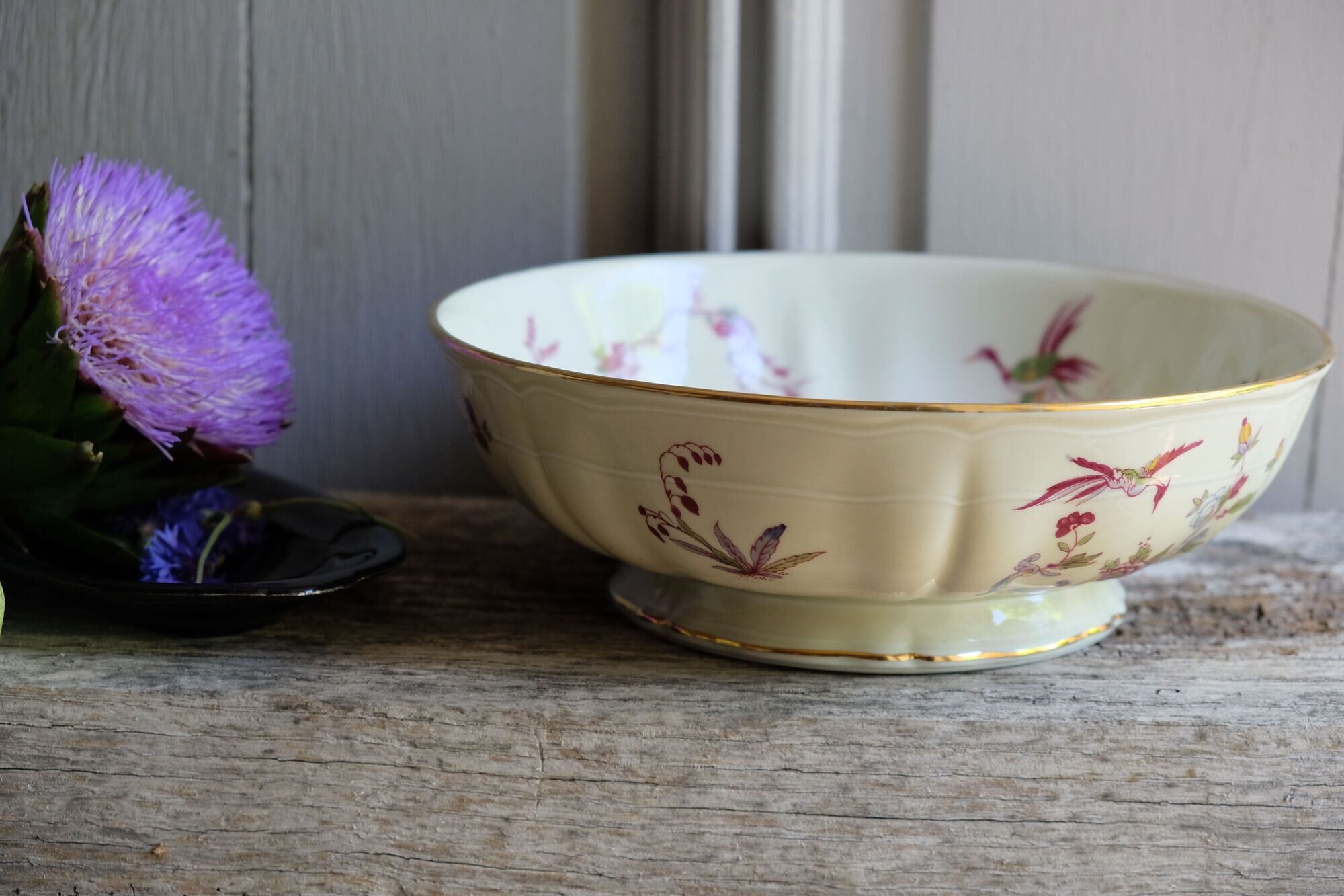 Flat porcelain bowl B & C Limoges L. Bernardaud & Cie France