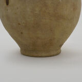 Pot in glazed beige brown terracotta, southwest of the France