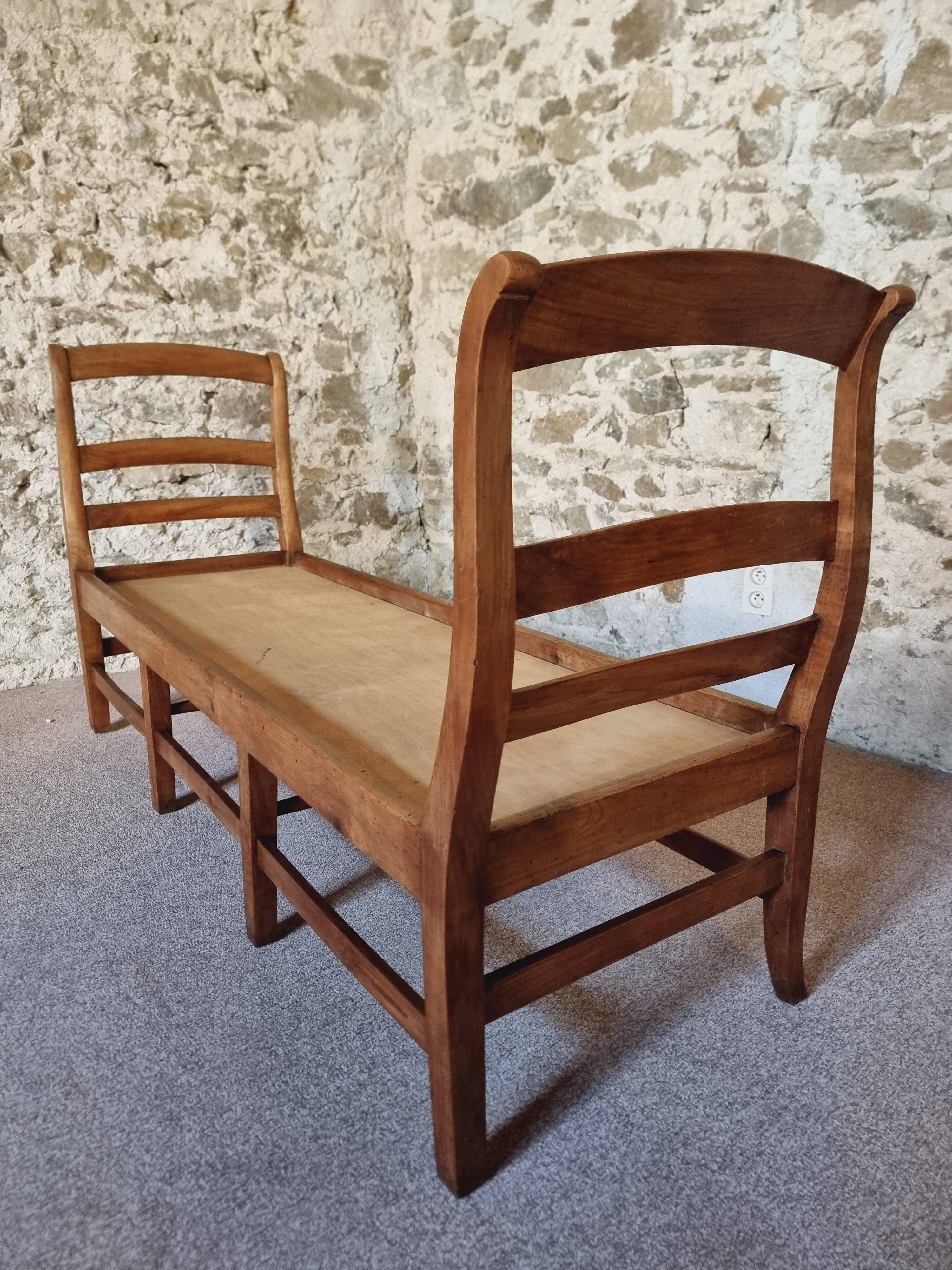 Antique Cherry Bench – Rustic French Daybed