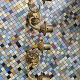 Double brass wall lights