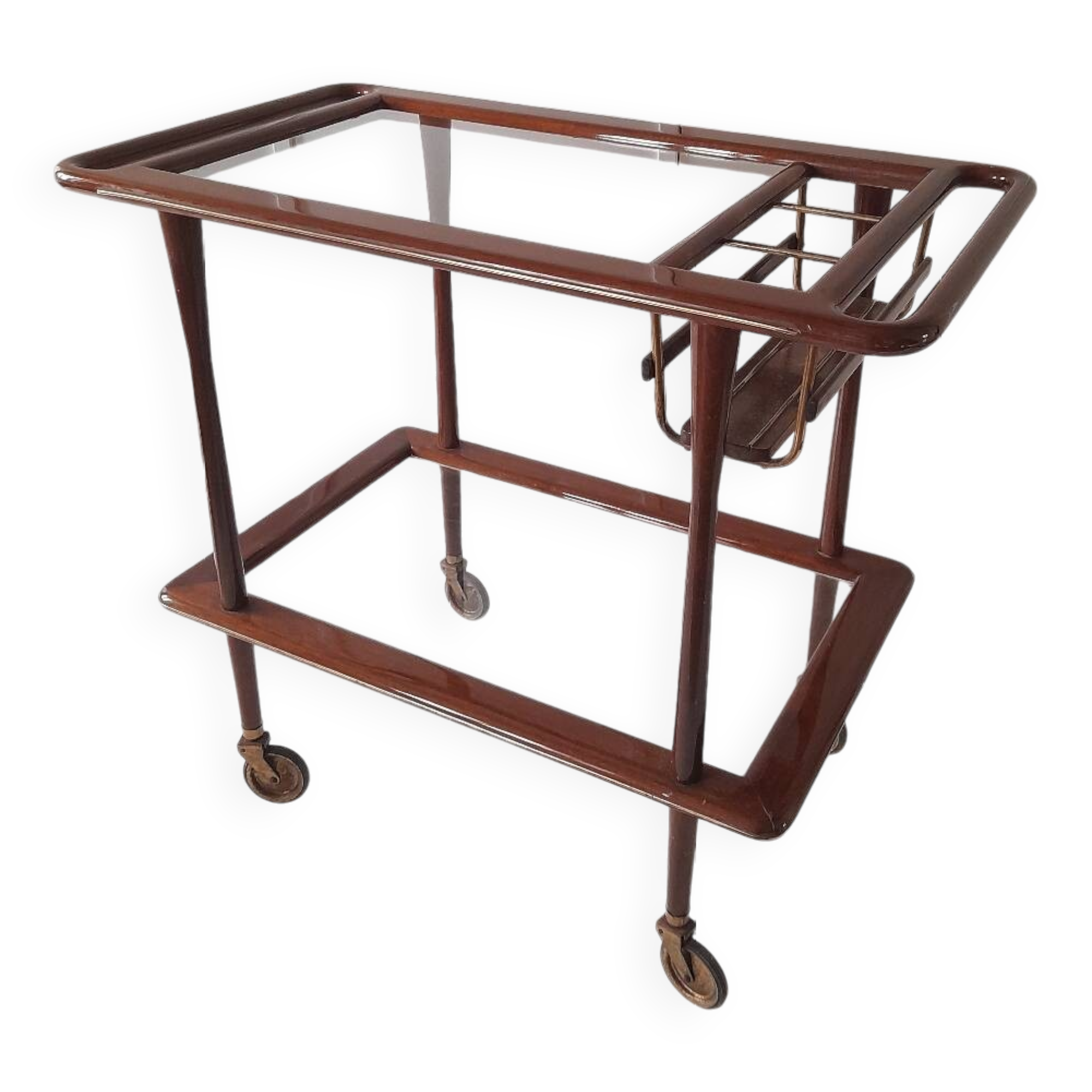 Italian bar trolley or serving cart Cesare Lacca for Cassina 1950s