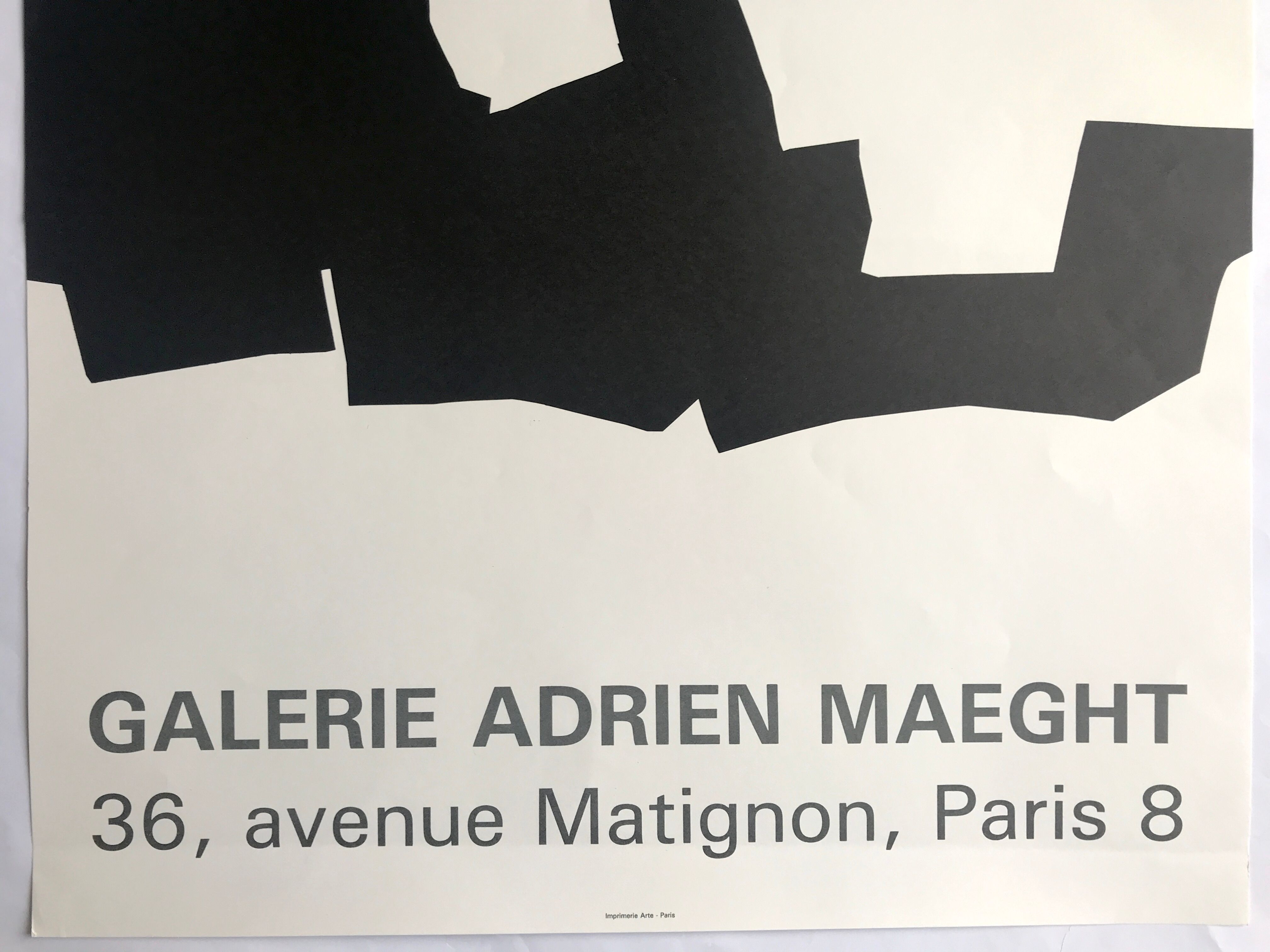Poster in lithograph by Eduardo Chillida, Maeght Gallery, 1968