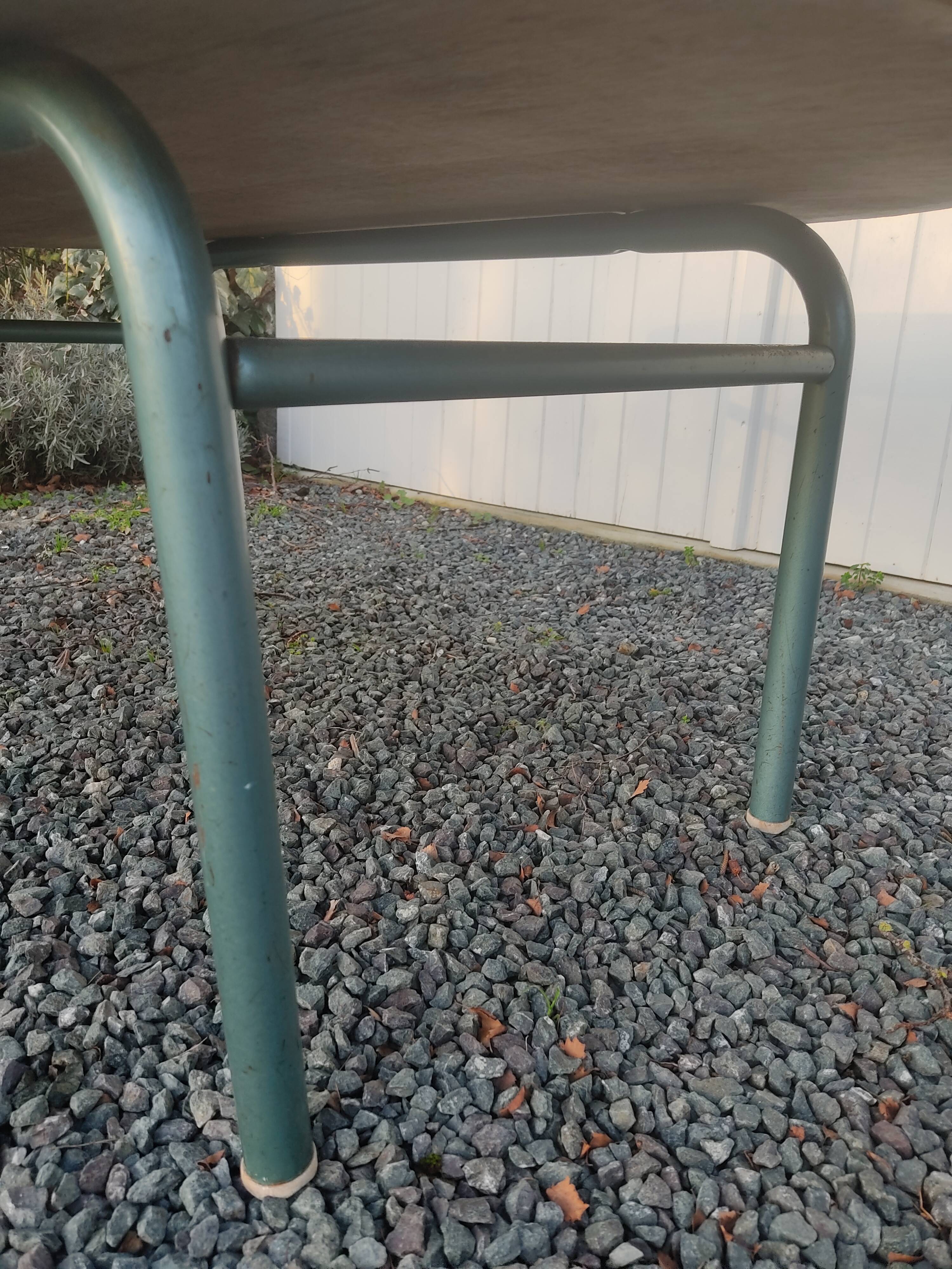 60s school table in water-green formica ideal for coffee table