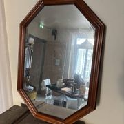 Miroir octogonal en bois