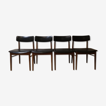 Series of 4 Danish chairs S. Chrobat / Sax