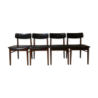 Series of 4 Danish chairs S. Chrobat / Sax