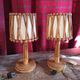 Pair of vintage Louis Sognot lamps in rattan and bamboo from the 60s/70s.