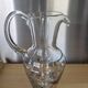 Large carafe / Jug in Paris crystal with stained glass decoration signed H 30 cm
