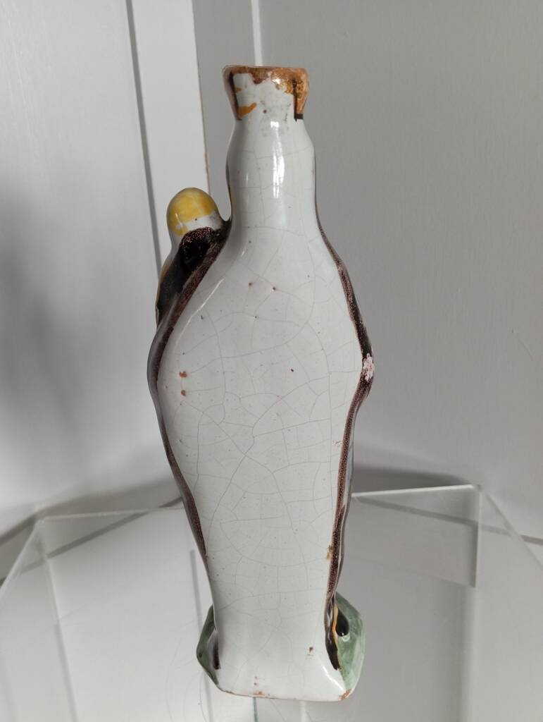 Virgin and Child in polychrome earthenware, 18th century, Nevers