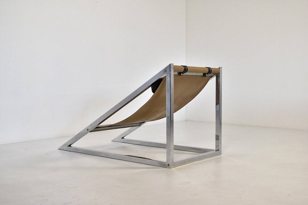 Italian Mies Lounge Chair by Archizoom for Poltronova, 1960s