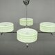 Art Deco Green Opaline Glass Chandelier, Czechoslovakia 1930s