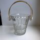 Glass and gold metal ice bucket 60s-70s