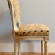 Chaise et fauteuil médaillon, style louis xvi, vers 1950