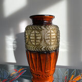 West germany orange vase