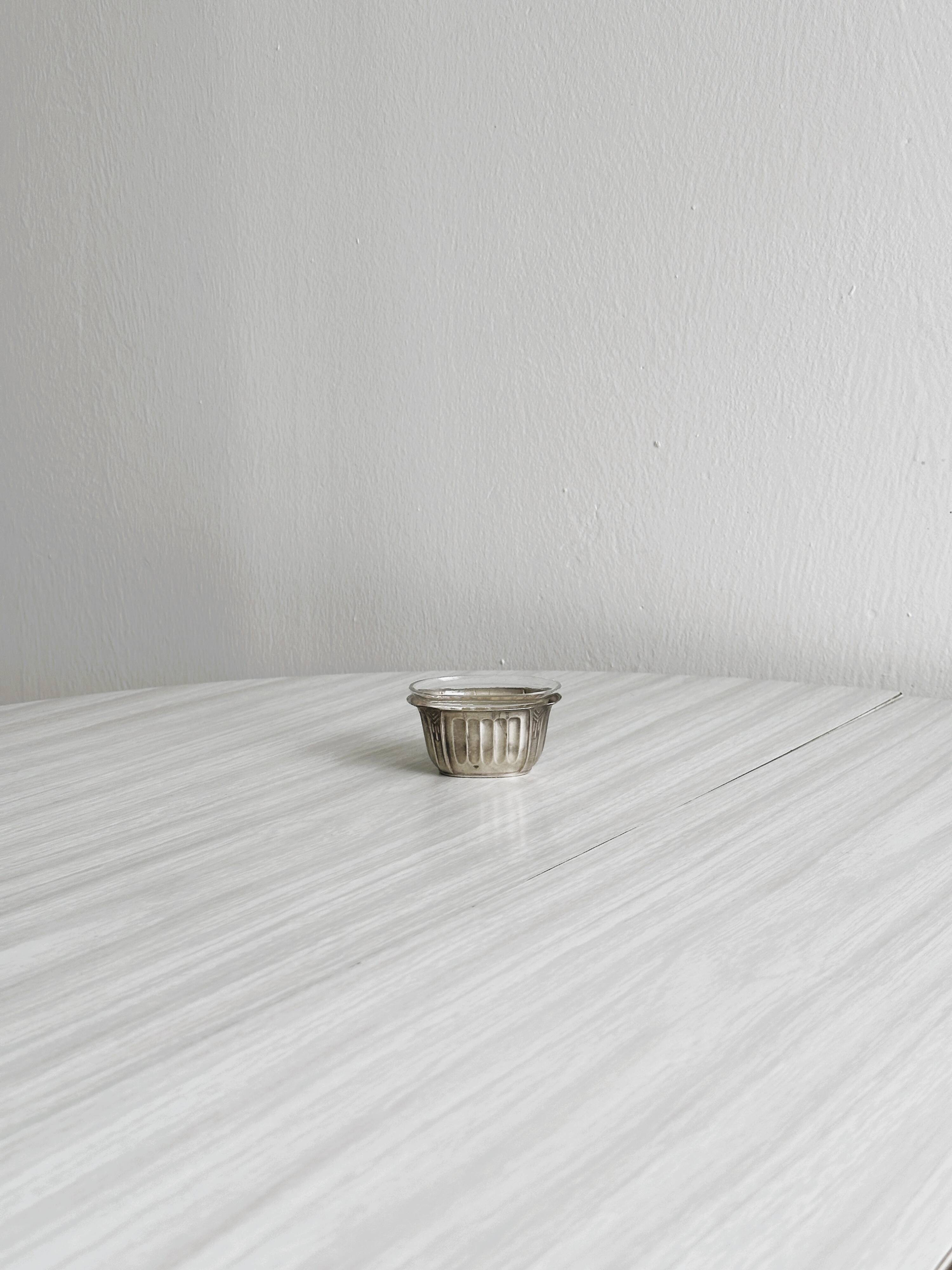 Antique metal salt shaker