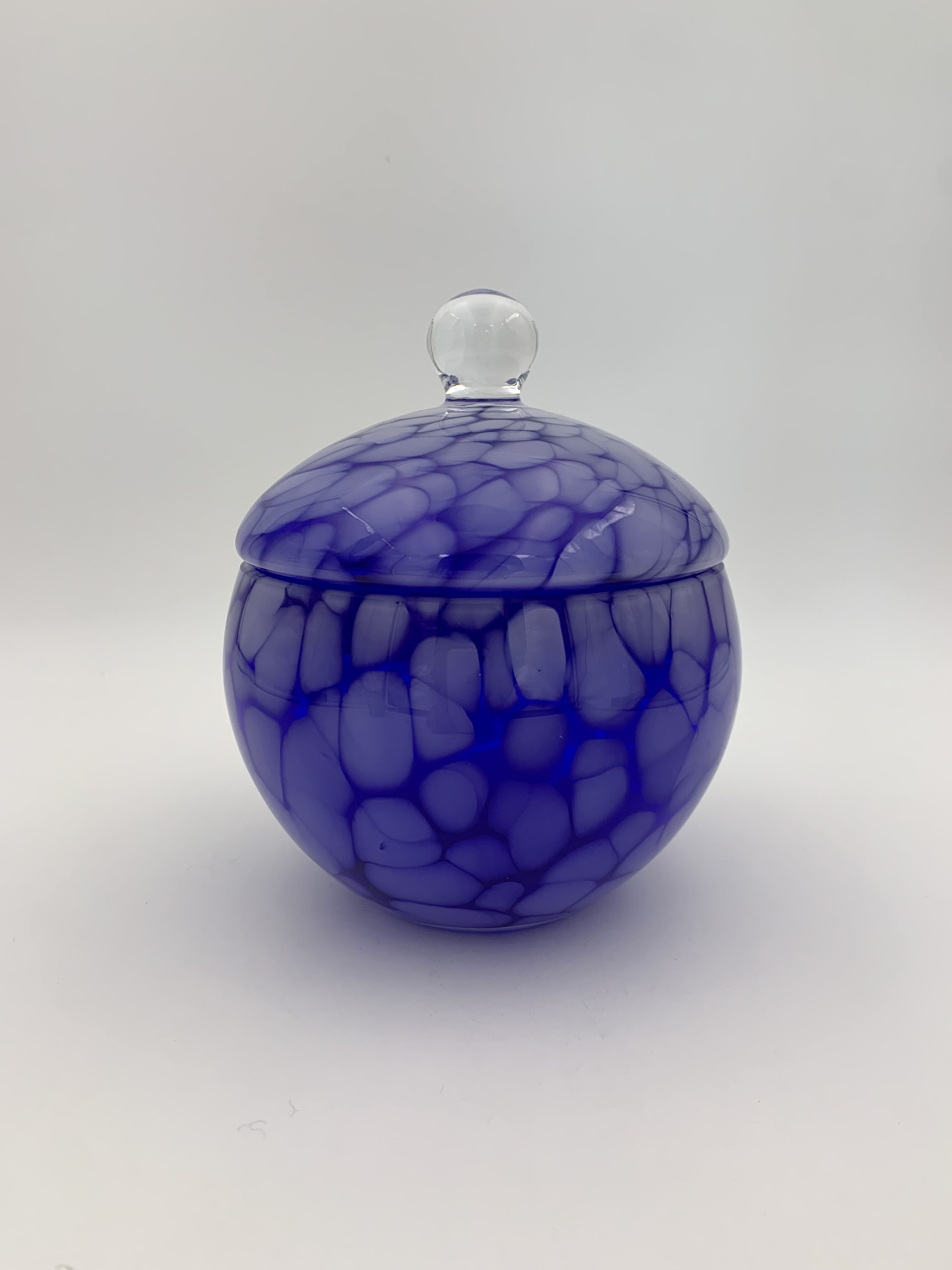 Large vintage round candy in speckled glass, Clichy glass style - 1970s-1980s