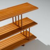 Mid-Century three tier wooden shelving unit