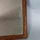 Mirror in frame art deco carved wood waxed 58x46 cm sb