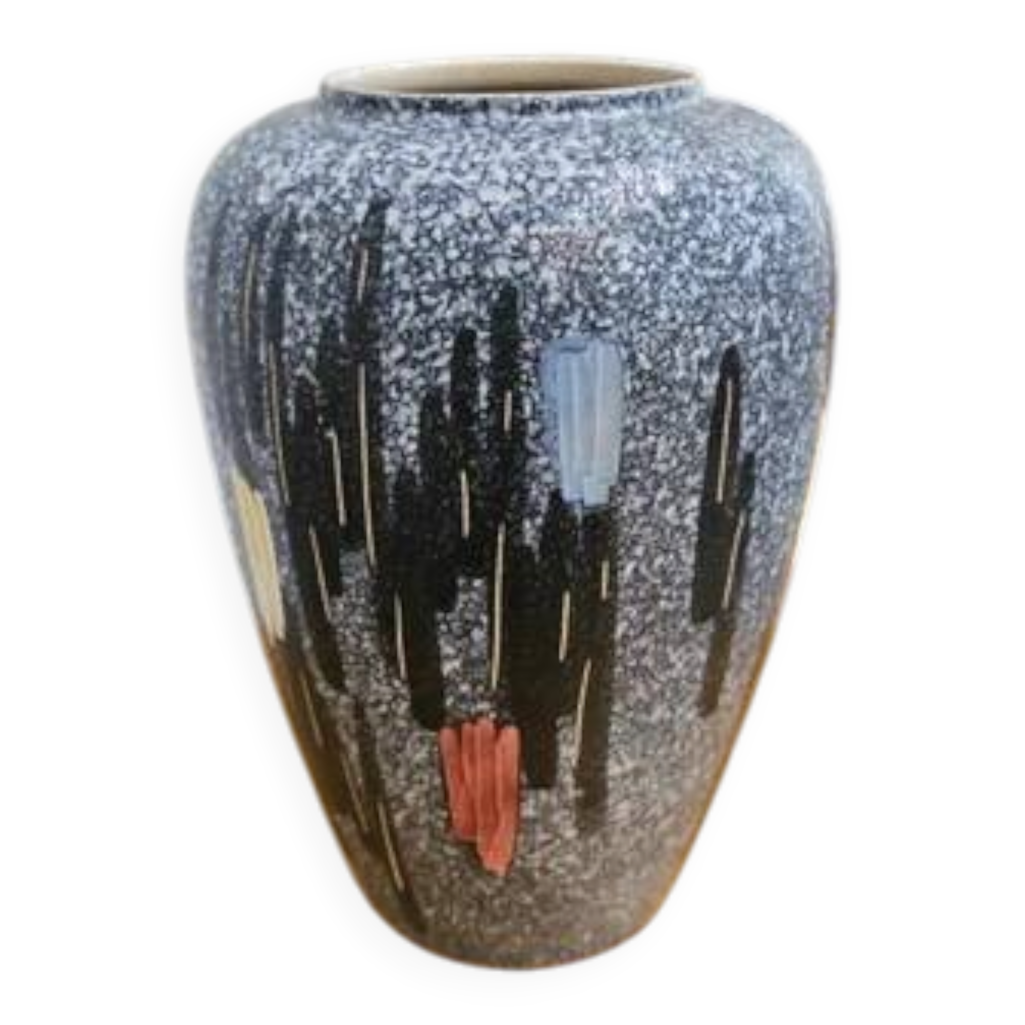 Large ceramic vase Scheurich abstract decor - 1960s