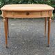 Louis XV extendable round dining table renovated in raw solid wood