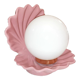 Ceramic shell lamp and opaline bead, saint-jacques, france, 1980