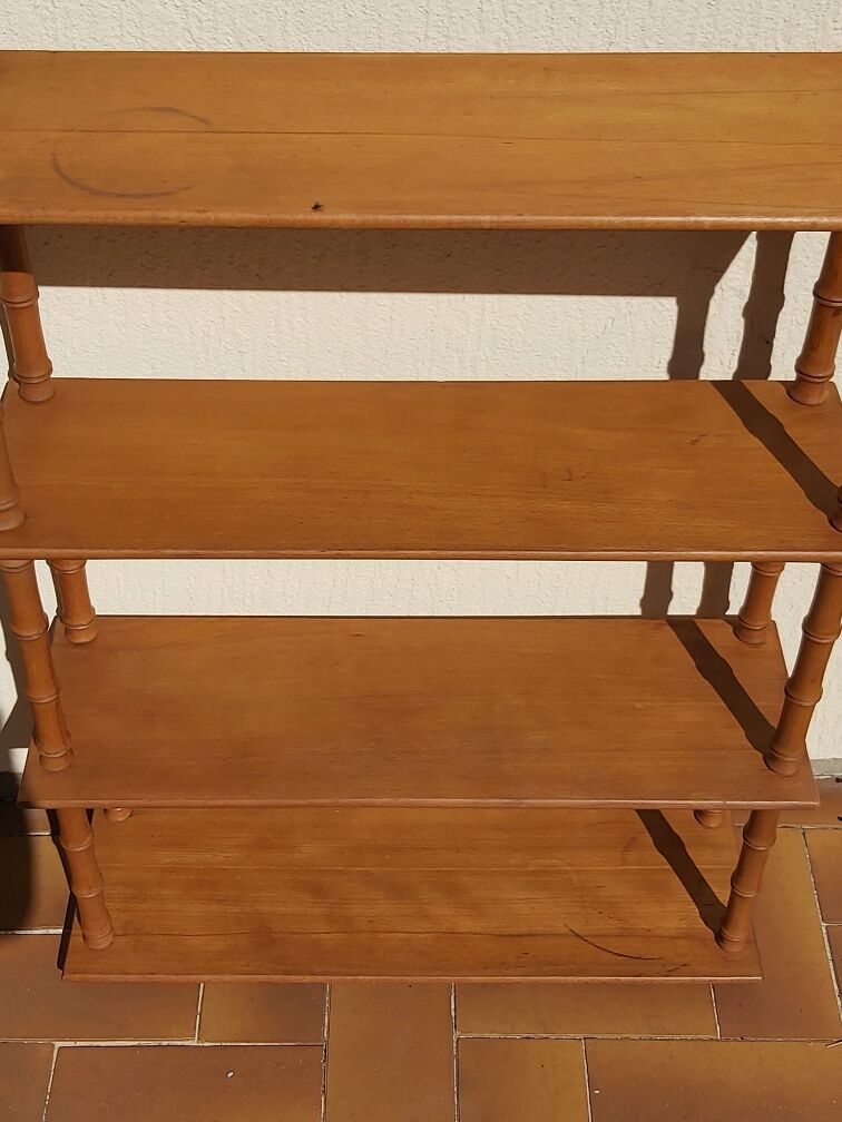 Vintage bamboo wood shelf