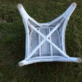 Set of vintage f rattan chairs